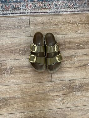 Birkenstock Double-Buckle Sandals in Olive